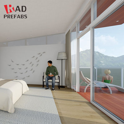 Radfabrizierte sich hin- und herbewegendes Chalet des modularen Luxus-airbnb vorfabrizierten Inselhotelart-Fertighauses Wohnmobile vor